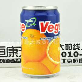 马来西亚原装vegeta橙子汁果汁清真饮料 300ml*24听